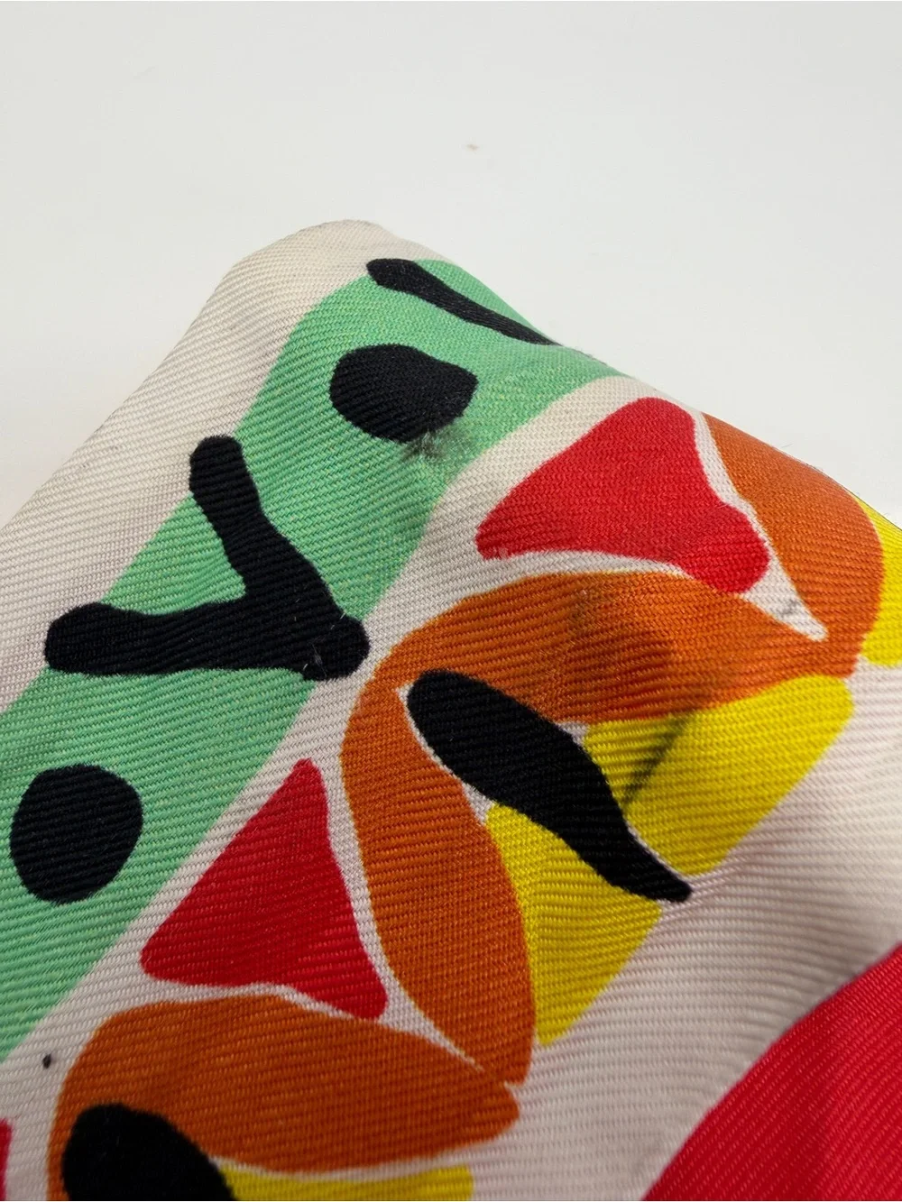 Prada Geometric Red & Multicolor Twilly Scarf